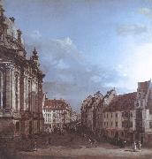 BELLOTTO, Bernardo Dresden, the Frauenkirche and the Rampische Gasse Sweden oil painting reproduction